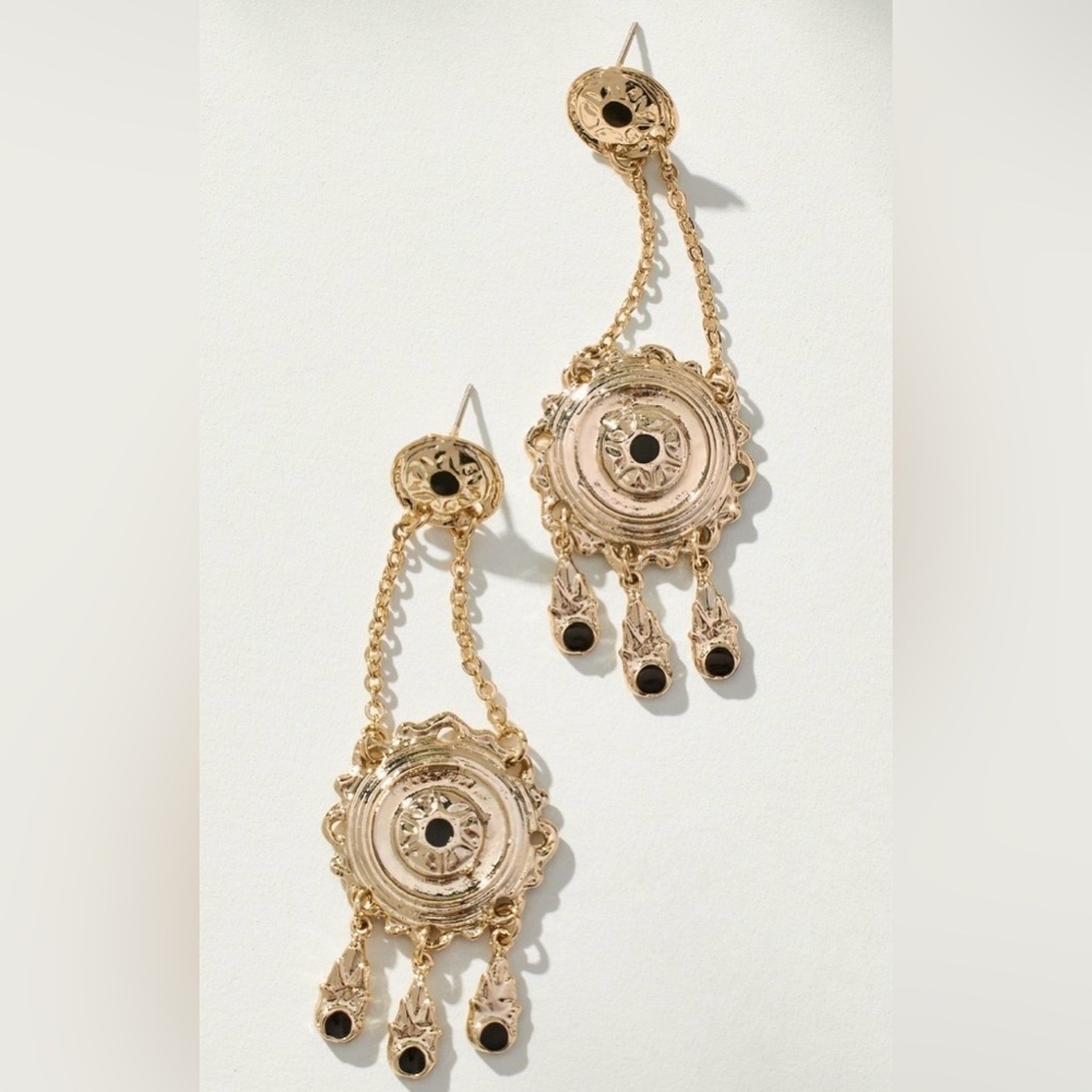 RARE ANTHROPOLOGIE NWT Western Pendant Drop Earrings
